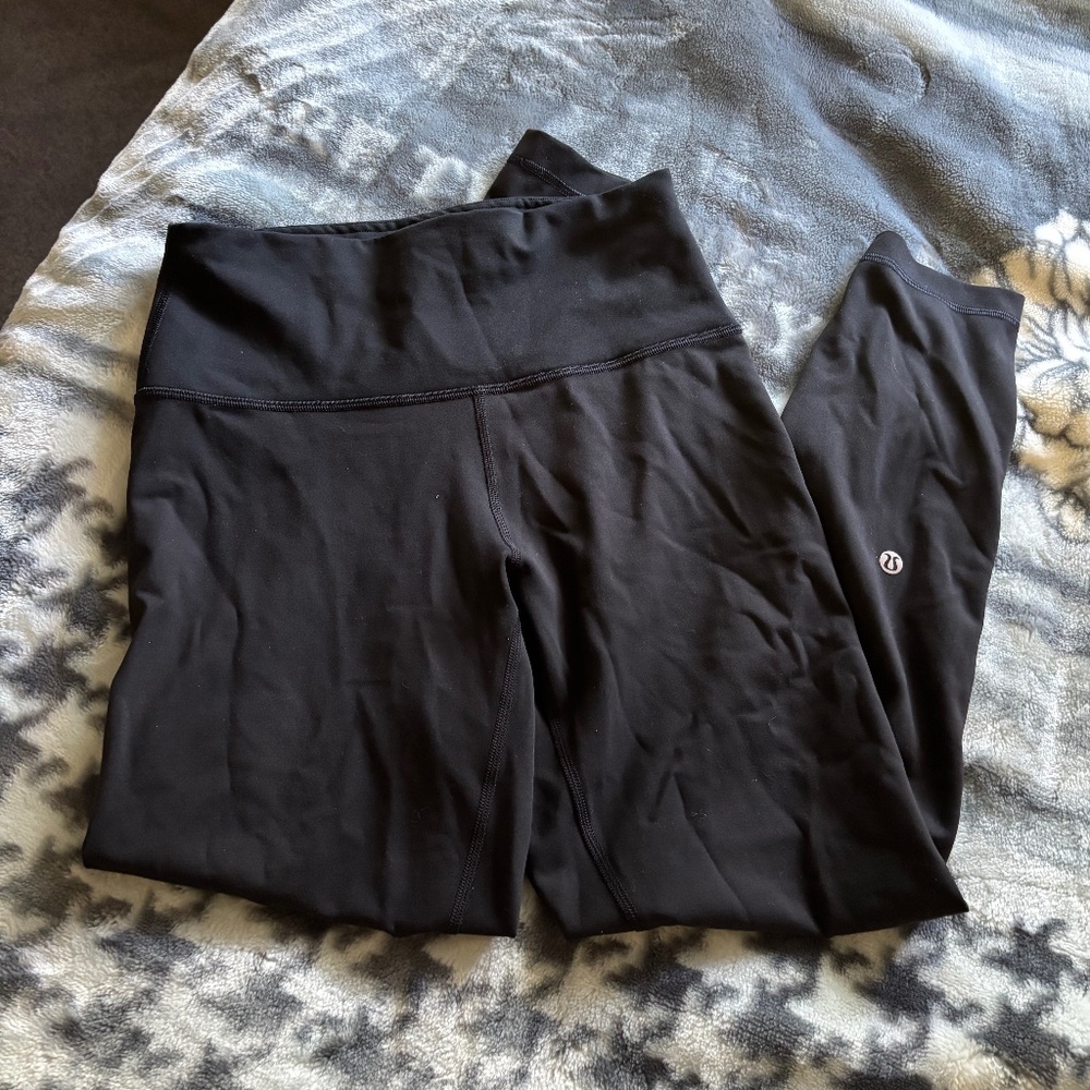 Lululemon Wunder Train Contour Fit High-Rise Tight 25" Leggings Size 8 Black